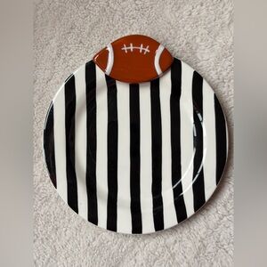 Coton Colors Happy Everything Football Black Striped Mini Plate